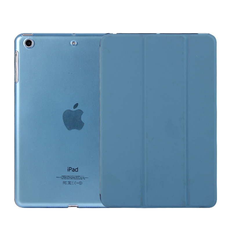 Clear hard back Leather Case for iPad